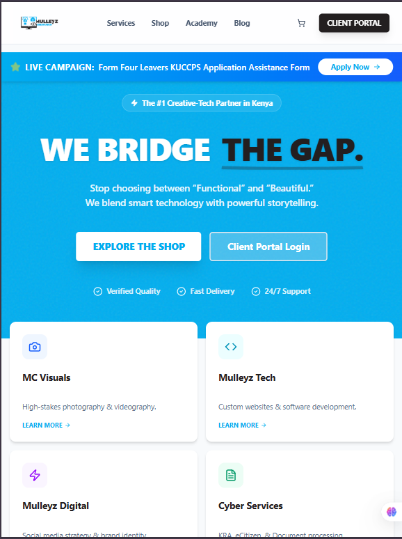 Mulleyz Creatives Corporate Site